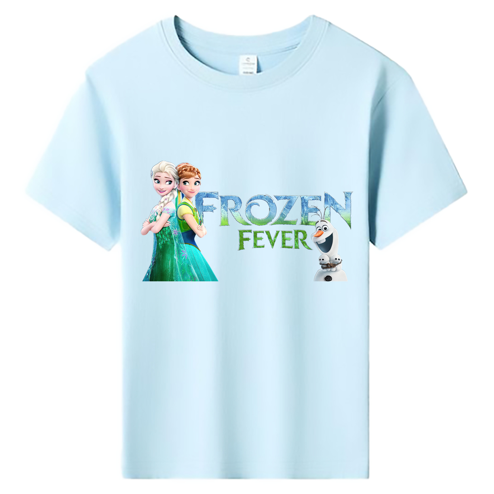 （画像用） アナと雪の女王 アンナ エルサ Frozen Anna Elsa 綿100％キッズTシャツ（フロントプリント）